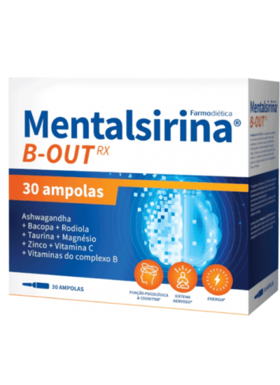 Mentalsirina B-Out - 30 Ampolas - Farmodietica - Compra 2 e Leva 3 - Promoção de 4 a 30 de Março